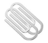 Ipetboom 2pcs Stainless Steel Money Clips Sleek Chrome Finish Double Sided Design for Men Women Fits Comfortably Front Pocket Versatile Money Holder Wallet Replacement