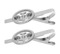 Ipetboom 2pcs Stainless Steel Scale of Justice Tie Clips for Men, Classic Sophisticated Design, Resists Fading with Everlasting Shine, for Professional and Law School Events