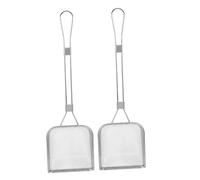 Ipetboom 2Pcs Stainless Steel Square Oil Skimmer for Frying Food Residue Removal Fine Mesh Strainer for Deep Fryer Versatile Kitchen Tool for Chicken French Fries and Fried Food in Home and