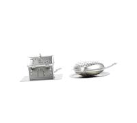 Ipetboom 2pcs Stainless Steel Tea Strainers Hanging Tea Filters for Loose Leaf Brewing Rust-Resistant Fine Mesh Infusers Easy to Clean Multipurpose Kitchen Sieves Housewarming
