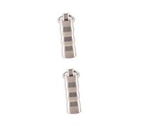 Ipetboom 2pcs Titanium Mini Pill Box Emergency Pill Holder for Outdoor Travel Portable Container for Vitamins Supplements Small Essentials Keychain-Compatible Storage Case