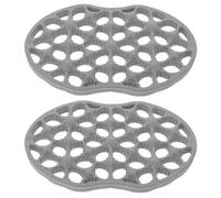 Ipetboom 2pcs Tpe Flexible Curly Hair Styling Brush Set, Volumizing Curl Comb for Home and Professional Salon, Dark Grey Hair Curling Tool for Afro and Natural Curls