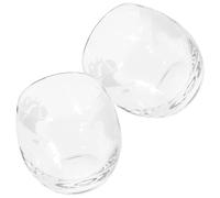 Ipetboom 2Pcs Transparent Glass Cups with World Map Print Luxurious Drinking Tumblers for Whisky Cocktails Beverages Elegant for Special Occasions Daily Use