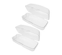 Ipetboom 2pcs Transparent Swimming Goggles Storage Box Clear Hard Plastic Dive Gear Organizer Dustproof Portable Case for Swim Mask Protection and Easy Access