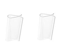 Ipetboom 2pcs Transparent White Roller Blind Grips Plastic Pull Hem Clips for Window Shades Lightweight Curtain Accessories Easy Install Remove Compatible with Various Roller Blinds