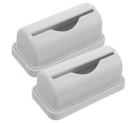 Ipetboom 2pcs Trash Bag Storage Box Trash Bag Container Plastic Pp Material Easy to Stick on Smooth Surface with Adhesive Big Enough for Market Rolls for Bathroom and Livingroom