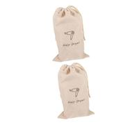 Ipetboom 2pcs Travel Hair Dryer Storage Bag Portable Drawstring Pouch for Home Hotel and Gym Use Material Reusable and Washable Keep Your Hair Dryer Organized and Tidy