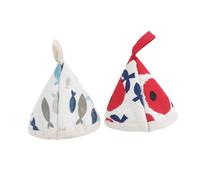 Ipetboom 2pcs Triangle Pot Handle Covers Cotton Potholders with Assorted Colour, Hand and Machine Washable, for Baking and Kitchen Use Protecting Hot Pan Handles