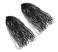 Ipetboom 2pcs Twisted Crochet Braids Wavy Curly Hair Wigs for Stylish Looks Lightweight No Smell for Christmas Parties and Cosplay