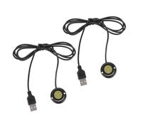 Ipetboom 2pcs USB Powered Small LED Jewelry Spotlight White Light Cabinet Counter Display Lamps No Drill Installation Bright Illumination for Indoor Showcases and Exhibitions