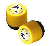 Ipetboom 2pcs Vehicle Compass for Car and Truck Dashboard Compact Abs Material Navigation Compass with All-weather Reliability, Self-adhesive Yellow Directional Indicator for Automotive