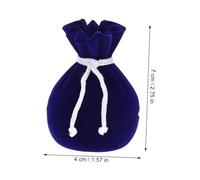 Ipetboom 2pcs Velvet Jewelry Boxes Blue Ring Organizer Case with Pomegranate Flower Pattern Soft Storage for Earrings Necklaces Gift for Women