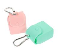 Ipetboom 2Pcs Versatile Silicone Coin Pouch with Hook Durable Change Storage Bag for Beach Party Shopping and Travel and Pink Colors for Personal Belongings