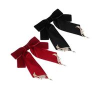 Ipetboom 2Pcs Vintage Bow Brooch Pin for Men and Women Decorative Zinc Alloy Bowknot with Rhinestone Wings Elegant Collar Pins for Shirts Suits Dresses Versatile Fashion Accessory