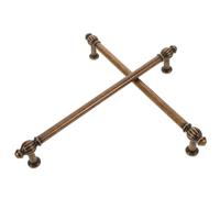 Ipetboom 2pcs Vintage Bronze Cabinet Handles - Retro Antique-Style Drawer Pulls for Kitchen, Wardrobe Closet Doors - Rustic Furniture Hardware with French Classic Design