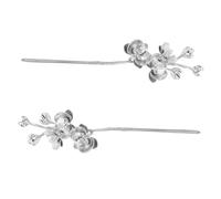 Ipetboom 2pcs Vintage Butterfly Orchid Hair Stick Lightweight Brushed Texture Chinese Traditional Hairpin for Women Elegant Retro Hairstyling Accessories Unique Design for Classic and