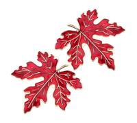 Ipetboom 2pcs Vintage Maple Leaf Brooch Pin Alloy Fall Lapel Pins for Women Clothes Jewelry Backpack Decoration Thanksgiving Party Accessories