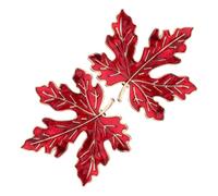 Ipetboom 2Pcs Vintage Maple Leaf Brooch Pin for Women Elegant Lapel Pins for Clothing Hats Shawls Deformation Break Resistant Design for Thanksgiving Special Occasions