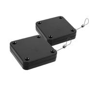 Ipetboom 2pcs Wall Mount Automatic Door Closer with Iron Pull Cord Silent Retractable Mechanism No Drilling Installation for Bathroom Bedroom Office Use Storm Door Compatible