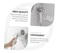Ipetboom 2pcs Wall-mounted Hair Dryer Storage Shelf with Strong Load-bearing Capacity No-drill Bathroom Hair Dryer Stand for Space-saving Organization in Makeup Bedroom Washroom Barbershop
