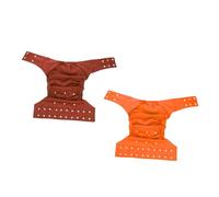 Ipetboom 2Pcs Washable Adult Diaper Pants for Elderly Reusable Anti-Leak Incontinence Underwear with Adjustable Double Snap Closure Breathable Soft for Bedridden and Mobility Care Orange