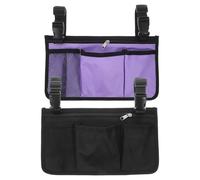 Ipetboom 2pcs Wheelchair Accessories Side Bag: Wheelchair Arm Organizer Hanging Bag - Multi Use Oxford Cloth Storage Pouch for Walker Armrest Outdoor Travel and Daily Use