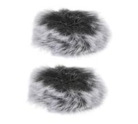 Ipetboom 2Pcs Windproof Mic Cover Microphone Protector for Lavalier Mics Soft Noise-reducing Furry Covers Practical Replacement for Outdoor and Indoor Use