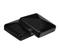 Ipetboom 2pcs Wood Fence Post Caps Pyramid Decorative Covers for Patio Deck Railings Weatherproof Square Post Toppers with Enhanced Water Defense Outdoor Fence Accessories