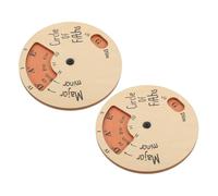 Ipetboom 2pcs Wooden Circle of Fifths Wheel Melody Tool for Guitar Chord Wheel Music Theory Accessory Portable Compact Design Wood Material