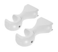 Ipetboom 2PCS Wooden Curtain Rod Holders Easy Installation Wood Brackets for Living Room Bedroom Elegant Design for Various Spaces Support for Curtain Rods Clothes Drying