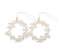 Ipetboom 2PCS Wooden Wreath Frames for DIY Crafts Unfinished Floral Hoop Rings with Nordic Minimalist Design Multifunctional Wall Art and Table Decor for Christmas Wedding Holiday