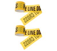 Ipetboom 2pcs Yellow Security Tape Made of Sturdy Pvc Withstands Tough Conditions for Demarcating Hazardous Zones at Construction Sites and Party Favors
