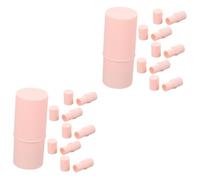 Ipetboom 2sets Blushers Balm Liquid Jelly Gloss Lipstick Lip Gloss Toothpaste Refillable Lip and Cheek Tint Sponge Containers Empty Tube Liner Highlighter Lip Tint Wand Kit Plastic 6pcs*2