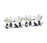 Ipetboom 2sets Cat Brooch Pins Cute Cat Enamel Badges for Women Lightweight Decorative Lapel Pins for Clothing Bags Hats for Parties and Special Occasions 8pcs*2