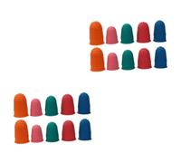 Ipetboom 2sets Fingertip Grips Comfortable Rubber Finger Protectors Fit for Money Handling Reading Writing and Safety 10pcs*2