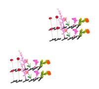 Ipetboom 2sets Flower Hair Pins Girls Hair Accessories Plant Inspired Design Easy to Apply Multi-color Options 12pcs*2