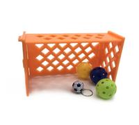 Ipetboom 2sets Mini Football Field Parrot Training for Intelligent Birds Creative Soccer Field for Play and Mental Exercise Random Color