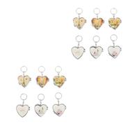 Ipetboom 2sets Mini Pill Organizer Metal Case Heart Shape Medicine Storage Box Portable for Purse Travel 7pcs*2