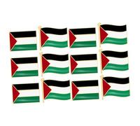 Ipetboom 2sets Palestine Flag Brooches Metal Lapel Pin for Men National Flag Badge for Clothing Hats and Bags Unique Accessories for Casual and Special Events 6pcs*2