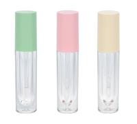 Ipetboom 3.5ml Empty Lip Gloss Bottles 3pcs Refillable Lip Gloss Tubes Acrylic Portable Containers for Daily Use Beginners Random Color