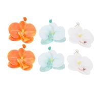 Ipetboom 3 Pairs Vacation Earrings Floral Butterfly Orchid Dangle Hooks Lightweight Beach Jewelry for Women Summer Holiday Party Accessories Green Orange White