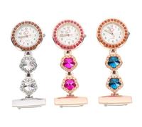 Ipetboom 3 Pcs Nurse Pocket Watch Zinc Alloy Material with Precise Time Keeping and Simple Operation Modern Style Assorted Colours Suitable for Wide Range of Application Color