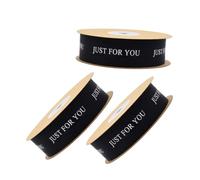 Ipetboom 3 Rolls Black Satin Decorative Ribbon for Wedding Flower Bouquet Wrapping Crafting Cake Box Party Decoration Versatile for Floral Arrangements Gift Wrap and Event Embellishments