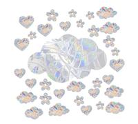 Ipetboom 3 Sheets Static Glass Window Clings Collision Bird Window Stickers Rainbow Prism Butterfly Floral DIY Decals for Indoor Outdoor Glass to Prevent Bird Strikes