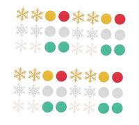 Ipetboom 300pcs Christmas Snowflake Confetti Sprinkles Shiny Round Paper Glitter in Red Green Gold Holiday Table Decorations for Festive Parties and Dessert Stations
