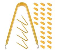 Ipetboom 30pcs Auto Fuse Puller Tool Set with Yellow Mini and Standard Extractors, Automotive Relay and Fuse Removal Pliers for Car Electrical System Maintenance