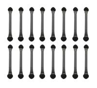 Ipetboom 30pcs Double-ended Sponge Head Eyeshadow Sticks Black Plastic Makeup Eye Brushes with Oval Tips for Daily Use and Makeover by Beginners and Makeup Artists