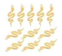 Ipetboom 30pcs Retro Snake Pendant Zinc Alloy Animal Charms for DIY Earrings Keychains Bracelets Vintage Snake Jewelry Crafting Accessories with Enduring Shine and Cultural Symbolism
