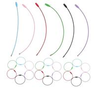 Ipetboom 30Pcs Reusable Wire Keychain Cables Compact Key Chain Rings Steel Loop Keyrings for Keys Bags Luggage Tags DIY Crafts and Accessories