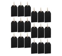 Ipetboom 32pcs Erasable Chalkboard Tags Tag with Hanging Holes Reusable Wooden Labels and Concise Design Black for Wedding Party Decoration and -Giving on Valentine's Day